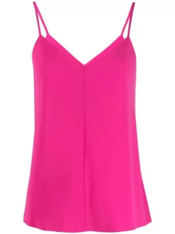 12 STOREEZ Haut à Col V Fuchsia