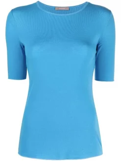 ( Positively Conscious ) 12 STOREEZ T-shirt En Laine Mélangée ELECTRIC BLUE