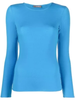 ( Positively Conscious ) 12 STOREEZ ELECTRIC BLUE T-shirt à Manches Longues Femme