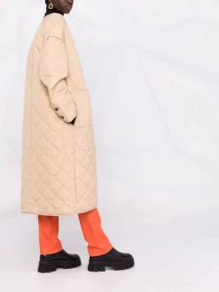 12 STOREEZ BEIGE Doudoune à Design Sans Col Femme -12 STOREEZ Soldes Magasin 17568359 37001570 600