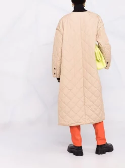 12 STOREEZ BEIGE Doudoune à Design Sans Col Femme -12 STOREEZ Soldes Magasin 17568359 37003072 600