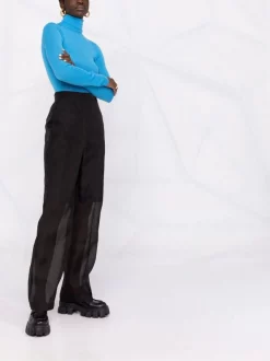 12 STOREEZ BLACK Pantalon à Taille Haute Femme -12 STOREEZ Soldes Magasin 17569552 36993254 600