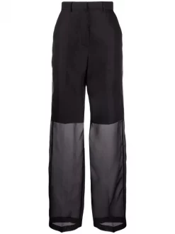 12 STOREEZ BLACK Pantalon Ă Taille Haute Femme