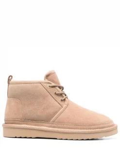 12 STOREEZ Bottines Lacées à Doublure Lainée BEIGE