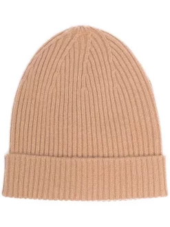 ( Nouvelle Collection ) 12 STOREEZ CAMEL Bonnet Nervuré En Cachemire Femme