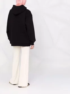 ( Nouvelle Collection ) 12 STOREEZ Hoodie En Coton Mélangé à Effet D'épaules Descendues BLACK -12 STOREEZ Soldes Magasin 17612440 38441119 600