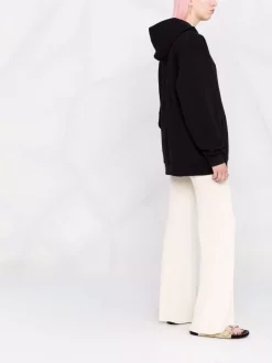 ( Nouvelle Collection ) 12 STOREEZ Hoodie En Coton Mélangé à Effet D'épaules Descendues BLACK -12 STOREEZ Soldes Magasin 17612440 38443085 600