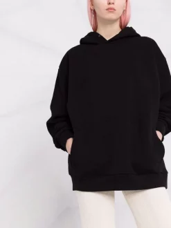 ( Nouvelle Collection ) 12 STOREEZ Hoodie En Coton Mélangé à Effet D'épaules Descendues BLACK -12 STOREEZ Soldes Magasin 17612440 38443104 600