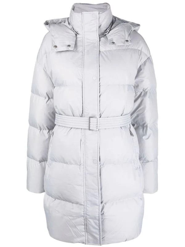 12 STOREEZ LIGHT GREY Doudoune à Taille Ceinturée Femme 1 12 STOREEZ LIGHT GREY Doudoune à Taille Ceinturée Femme