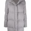 12 STOREEZ Doudoune Oversize En Laine GREY