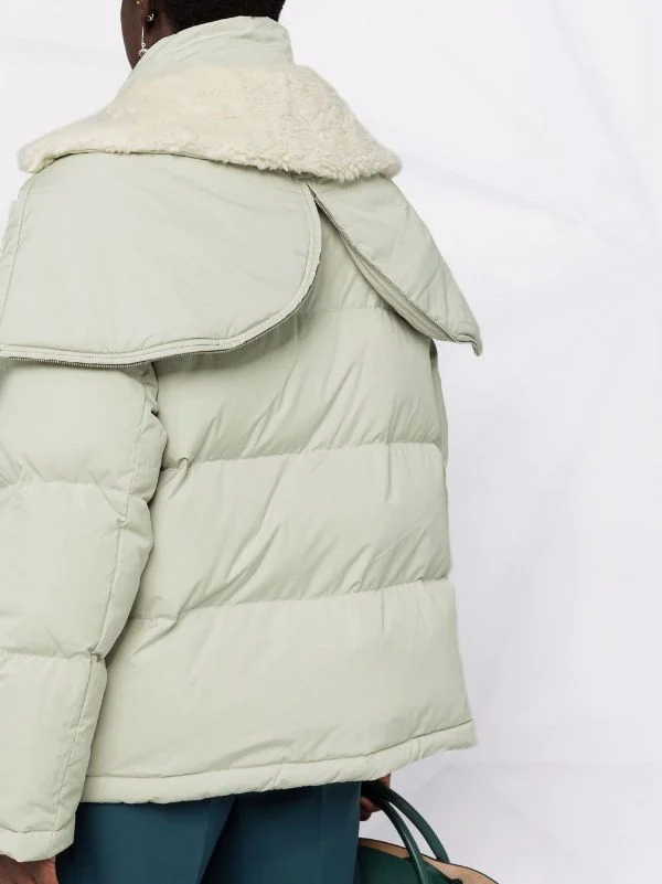 12 STOREEZ TEA GREEN Doudoune Oversize à Capuche Zippée Femme 5 12 STOREEZ TEA GREEN Doudoune Oversize à Capuche Zippée Femme – Image 5