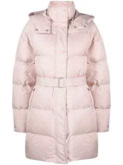 12 STOREEZ LIGHT COFFEE Doudoune à Taille Ceinturée Femme