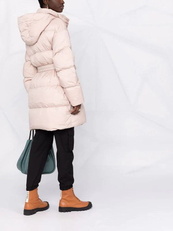 12 STOREEZ LIGHT COFFEE Doudoune à Taille Ceinturée Femme 4 12 STOREEZ LIGHT COFFEE Doudoune à Taille Ceinturée Femme – Image 4