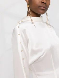 12 STOREEZ Milk Robe En Soie à Manches Boutonnées Femme -12 STOREEZ Soldes Magasin 17652577 97982716 ba6d 4960 b1d2 8bcc6f85a9a5 600