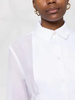 12 STOREEZ White Chemise à Détail De Plastron Femme -12 STOREEZ Soldes Magasin 17652578 e231ba46 022e 406d a192 4f527a15d371 600