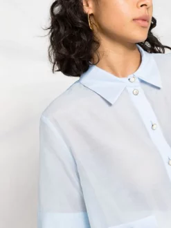 12 STOREEZ Chemise Crop à Boutonnière Devant BLUE -12 STOREEZ Soldes Magasin 17652579 793f0fa8 bbd4 4826 a74f 57bb34ba741c 600