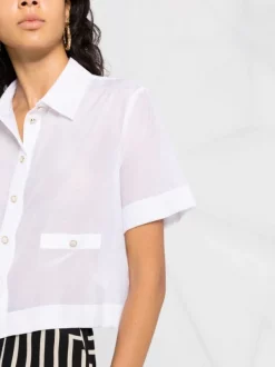 12 STOREEZ Chemise Crop à Boutonnière Devant White -12 STOREEZ Soldes Magasin 17652580 49f02a19 a4f9 4bfb 89ac da906ad1889a 600