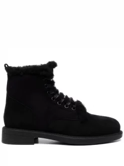 12 STOREEZ BLACK Bottines à Intérieur Lainé Femme