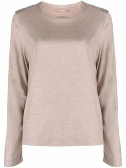 12 STOREEZ T-shirt En Maille LIGHT COFFEE