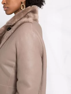 12 STOREEZ COFFEE WITH MILK Manteau En Peau Lainée à Simple Boutonnage Femme -12 STOREEZ Soldes Magasin 17654480 37208752 600