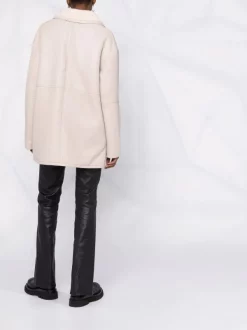 12 STOREEZ Manteau Croisé En Peau Lainée Femme -12 STOREEZ Soldes Magasin 17654481 37210088 600