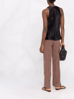 12 STOREEZ Blouse En Satin à Design Sans Manches BLACK -12 STOREEZ Soldes Magasin 17654602 37401918 600