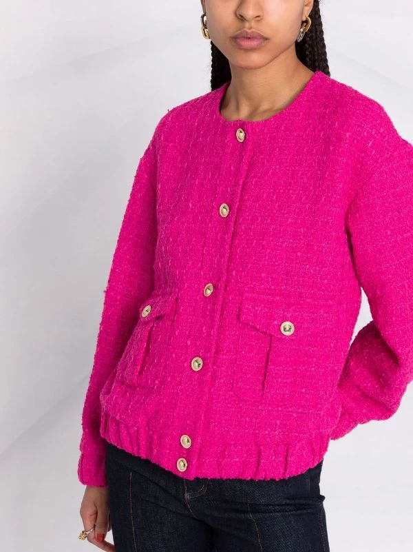 12 STOREEZ Veste Bomber En Tweed Femme 5 12 STOREEZ Veste Bomber En Tweed Femme – Image 5