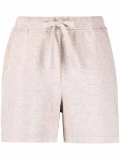 12 STOREEZ Short à Taille à Lien De Resserrage LIGHT COFFEE