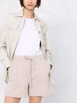 12 STOREEZ Short à Taille à Lien De Resserrage LIGHT COFFEE -12 STOREEZ Soldes Magasin 17658532 37248594 600