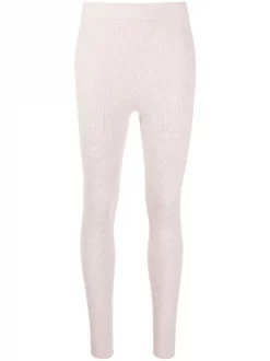 12 STOREEZ LIGHT BEIGE Legging En Cachemire Mélangé Femme