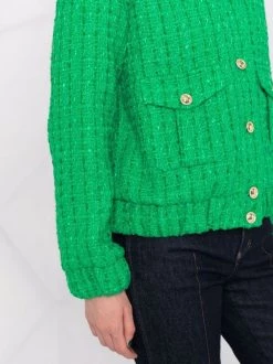12 STOREEZ GREEN Veste Bomber En Tweed Femme -12 STOREEZ Soldes Magasin 17659219 37206857 600