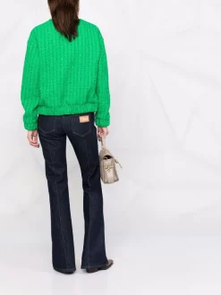 12 STOREEZ GREEN Veste Bomber En Tweed Femme -12 STOREEZ Soldes Magasin 17659219 37208078 600