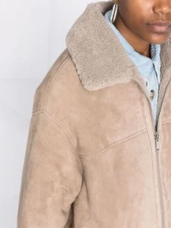 12 STOREEZ Veste Bomber En Peau Retournée LIGHT COFFEE -12 STOREEZ Soldes Magasin 17659222 37229422 600