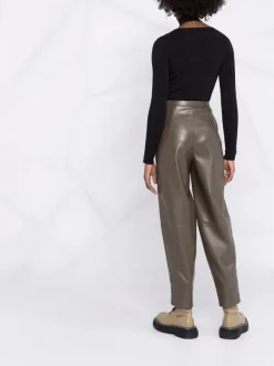 12 STOREEZ DARK KHAKI Pantalon Fuselé En Cuir Artificiel Femme -12 STOREEZ Soldes Magasin 17659301 37252444 600
