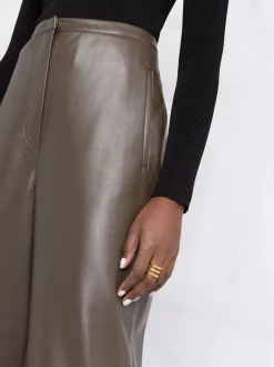 12 STOREEZ DARK KHAKI Pantalon Fuselé En Cuir Artificiel Femme -12 STOREEZ Soldes Magasin 17659301 37253480 600