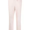 12 STOREEZ Pantalon Droit à Lien De Resserrage BEIGE