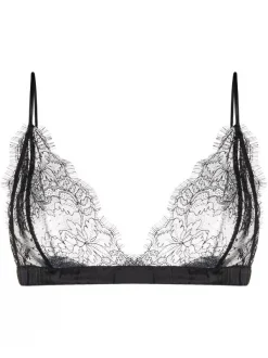 12 STOREEZ BLACK Soutien-gorge En Dentelle Ă Effet De Transparence Femme