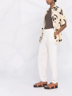 12 STOREEZ IVORY Pantalon Droit à Lien De Resserrage Femme -12 STOREEZ Soldes Magasin 17660062 37246557 600