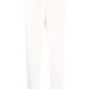 12 STOREEZ IVORY Pantalon Droit à Lien De Resserrage Femme