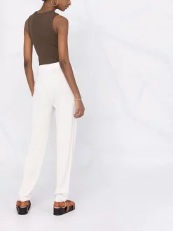 12 STOREEZ IVORY Pantalon Droit à Lien De Resserrage Femme -12 STOREEZ Soldes Magasin 17660062 37247983 600