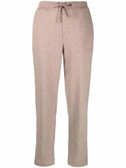 12 STOREEZ Pantalon Droit à Lien De Resserrage LIGHT COFFEE
