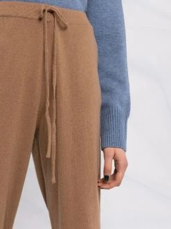 12 STOREEZ CARAMEL Pantalon En Cachemire à Lien De Resserrage Femme -12 STOREEZ Soldes Magasin 17660144 37525982 600