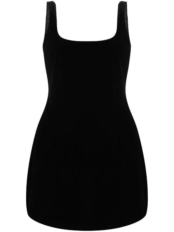 12 STOREEZ Robe Courte En Velours à Encolure Carrée Femme 1 12 STOREEZ Robe Courte En Velours à Encolure Carrée Femme