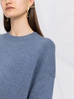 12 STOREEZ Pull En Laine Mélangée à Col Rond BLUE -12 STOREEZ Soldes Magasin 17660151 37526644 600