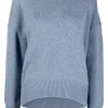 12 STOREEZ Pull En Laine Mélangée à Col Rond BLUE