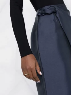 12 STOREEZ NAVY Jupe Taille-haute à Détail Torsadé Femme -12 STOREEZ Soldes Magasin 17662925 00dd8bd1 09bf 4bed 86a5 8cabcb0189d5 600