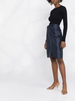 12 STOREEZ NAVY Jupe Taille-haute à Détail Torsadé Femme -12 STOREEZ Soldes Magasin 17662925 38fa2f65 500a 45ee 9a01 19f219fb71ce 600