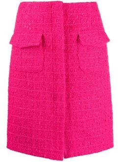 12 STOREEZ FUCHSIA Jupe Mi-longue En Tweed Femme