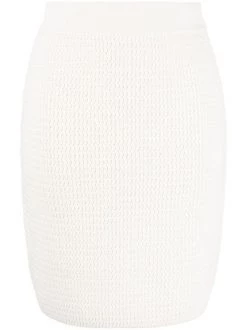 12 STOREEZ Minijupe En Coton Femme