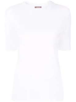 12 STOREEZ T-shirt En Coton Nervuré Femme